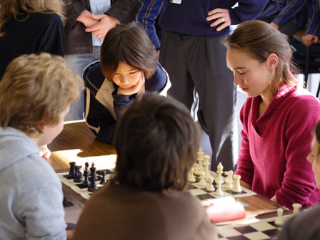 Kids enjoying Chess